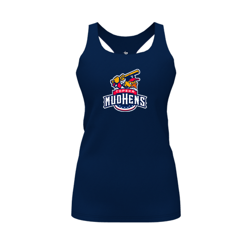 [FT0TRBNV-FYS-LOGO1] Decker Racerback Tank Top (Female Youth S, Navy, Logo 1)